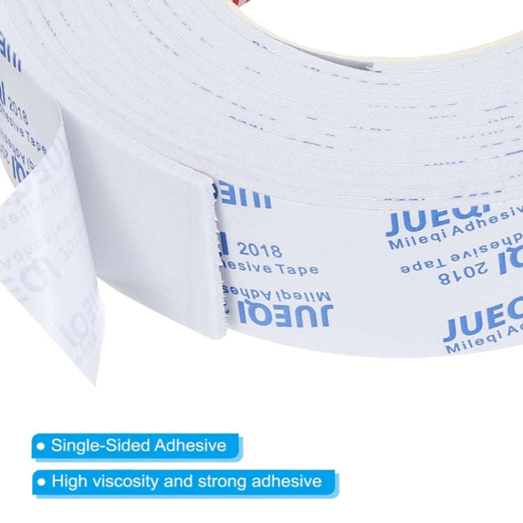 Mileqi EVA Shock-Absorbing Sound-Insulating Sealing Single-Sided Foam Tape, Thickness: 2mm White(...