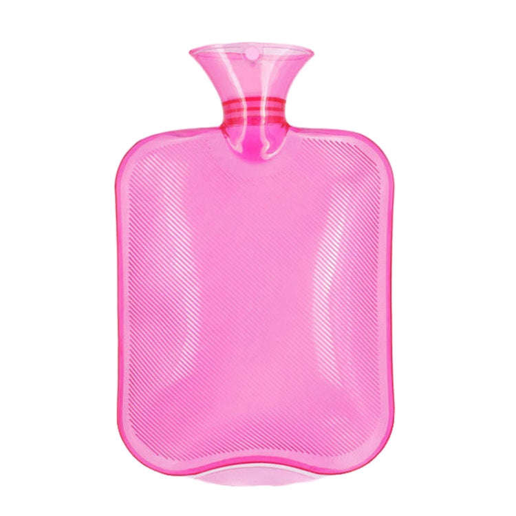 Clear PVC Thick Warm Water Bag Hand Warmer Girls Pocket Warmer Hot Water Bag, Color: 2000ml Pink