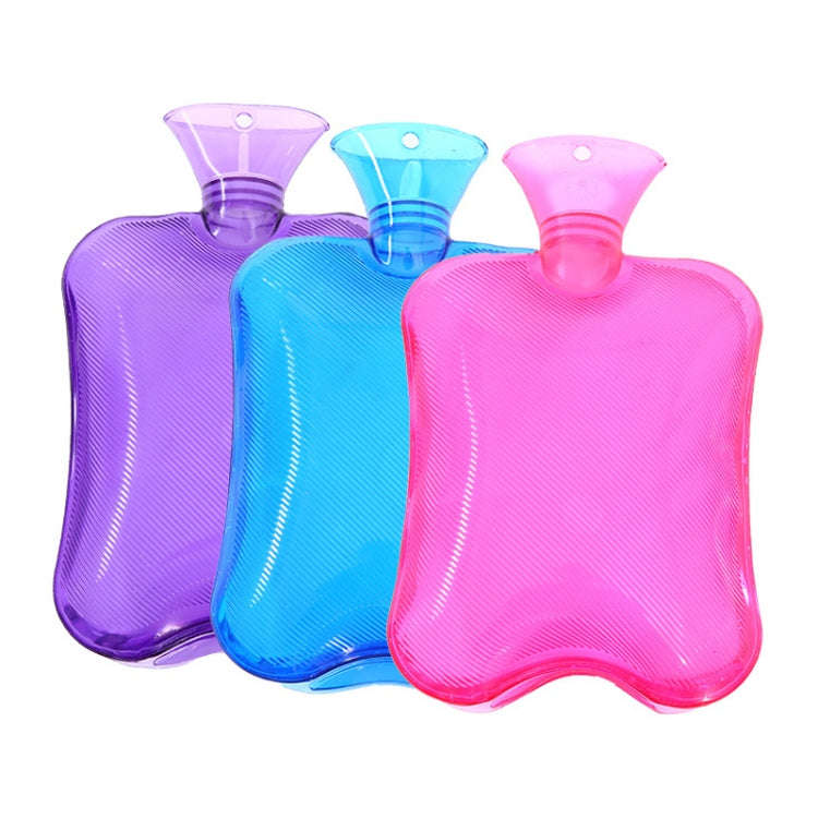 Clear PVC Thick Warm Water Bag Hand Warmer Girls Pocket Warmer Hot Water Bag, Color: 1000ml Pink