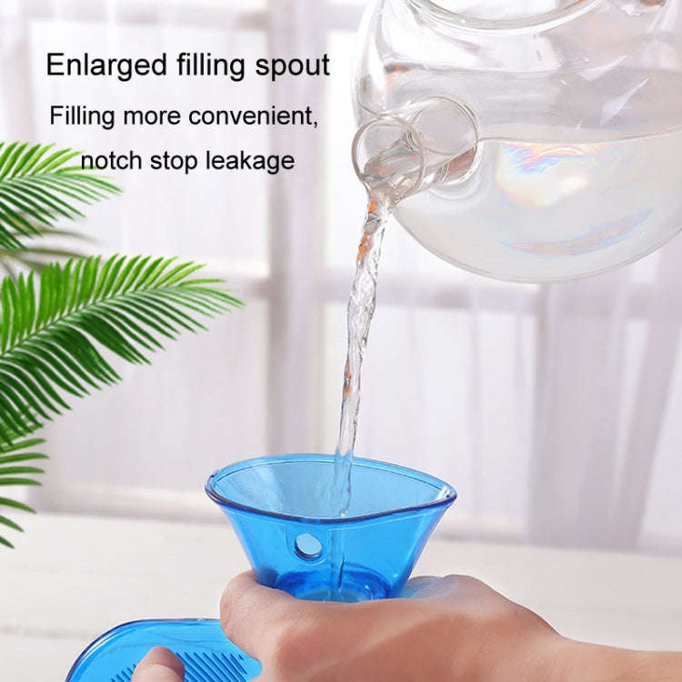 Clear PVC Thick Warm Water Bag Hand Warmer Girls Pocket Warmer Hot Water Bag, Color: 1000ml Blue