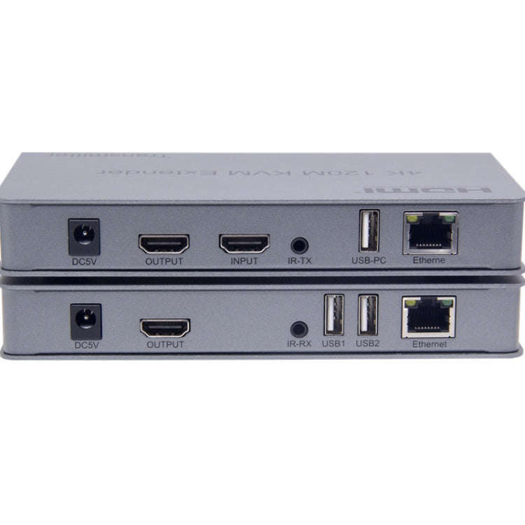 KVM 120m 4K HD Extender Computer Mouse Keyboard HDMI Single Ethernet Cable Transmitter + Receiver...
