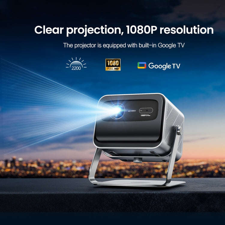 TOUMEI X6 4K HD Home Theater Office Teaching Microphone Karaoke Projector GTV Google Systems(EU P...