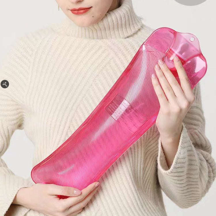 Long Strip Hot Water Bag PVC Explosion-proof Rubber Warm Water Bag Girls Winter Bed Warmer, Color...
