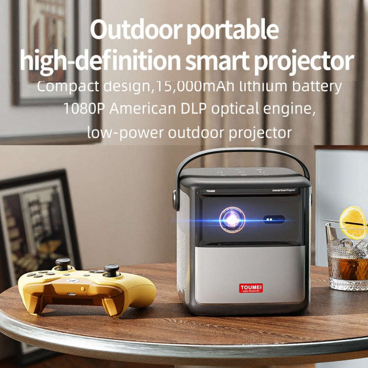 TOUMEI S8 1080P/4K DLP Android 11.OS Wifi 3D Wireless Projector EU Plug