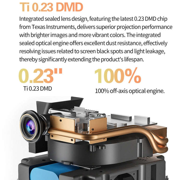 TOUMEI S8 1080P/4K DLP Android 11.OS Wifi 3D Wireless Projector EU Plug