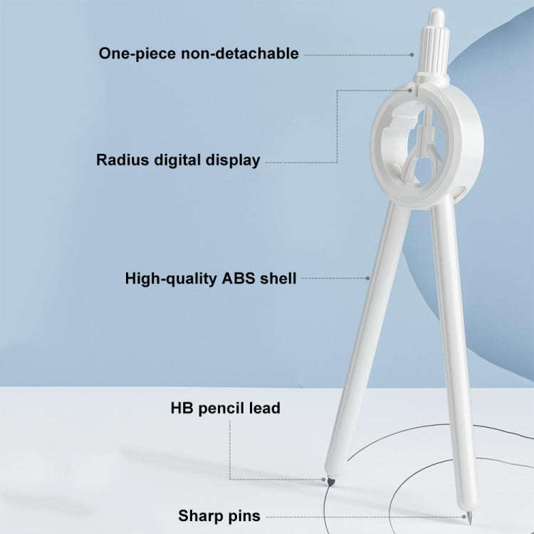 Drawing Press Digital Compass Multifunctional Scale Compass(White With Refill)