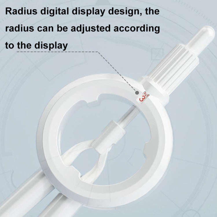 Drawing Press Digital Compass Multifunctional Scale Compass(White With Refill)
