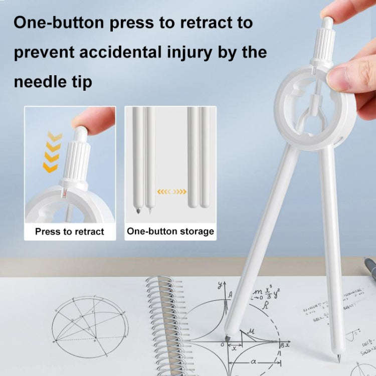 Drawing Press Digital Compass Multifunctional Scale Compass(White With Refill)