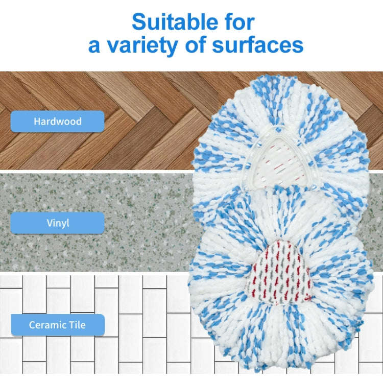 For Vileda / O-Cedar EasyWring Spin Mop Replacement Pad Microfiber Rag(White)