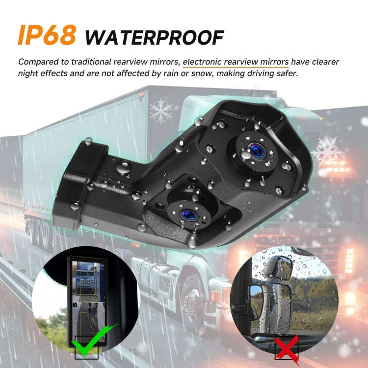 10.36 inch Wired HD 1 Drag 1 Blind Zone Monitor Universal AHD Reversing Kit Left(Standard)