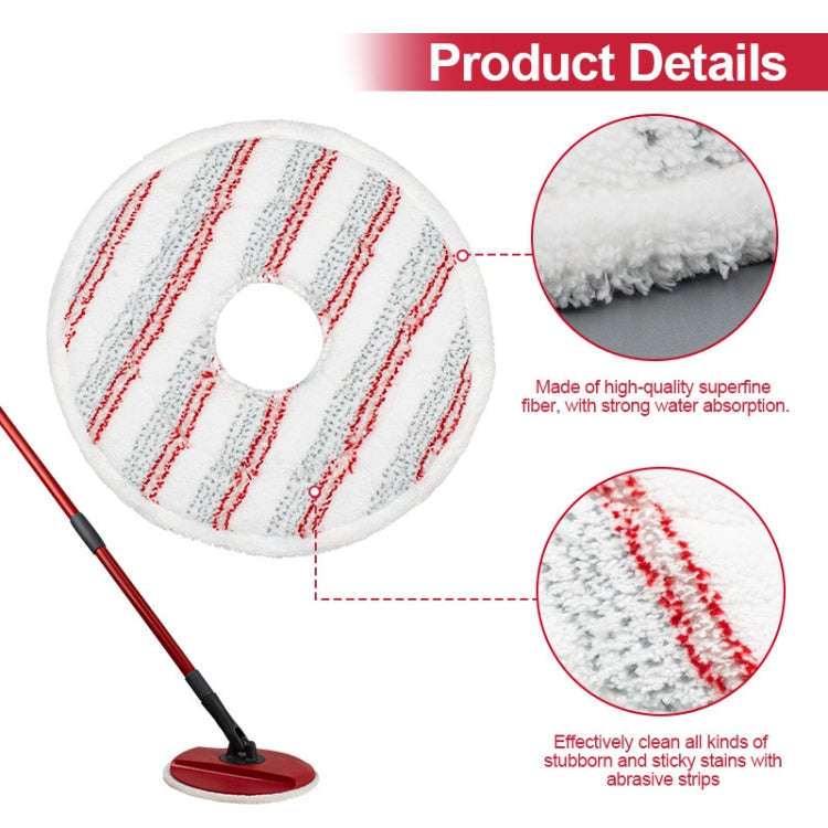 For Vileda Spin & Clean Mop Refill Pad Round Microfiber Replacement Cloth Cover(Gray)