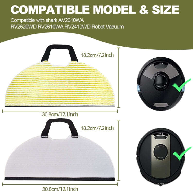 Vacuum Mop Replacement Pad For Shark RV2410WD / RV2610WD / RV2610WA WFUS Robot Vacuum Cleaner