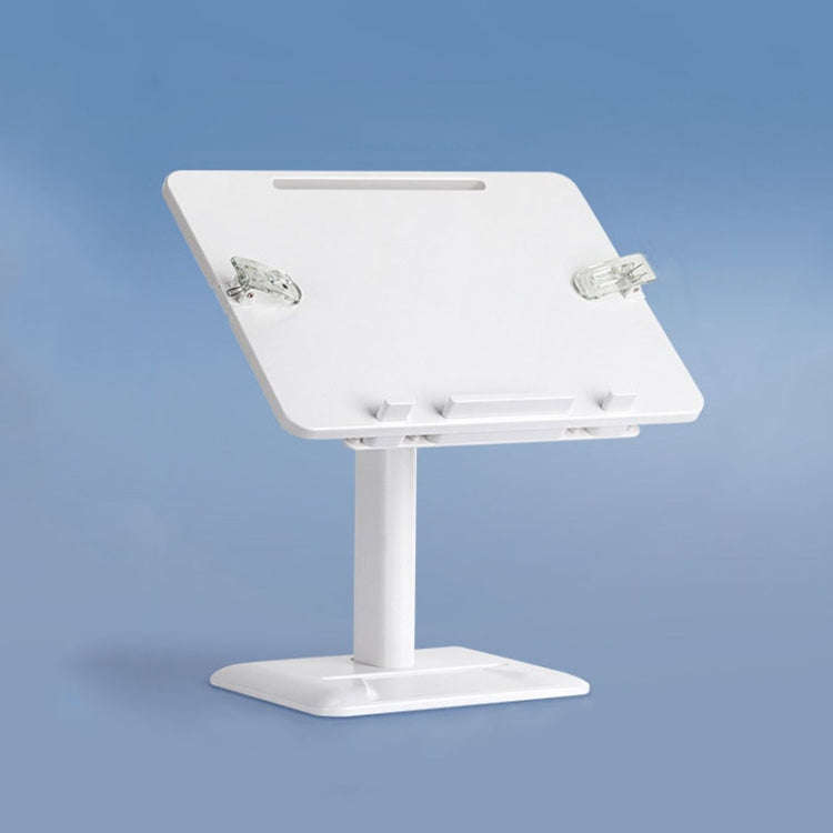 Multifunctional Retractable and Adjustable Angle Children Reading Bookshelf, Color: White Upgrade