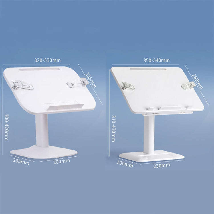 Multifunctional Retractable and Adjustable Angle Children Reading Bookshelf, Color: White Upgrade