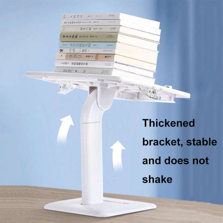 Multifunctional Retractable and Adjustable Angle Children Reading Bookshelf, Color: White Basic