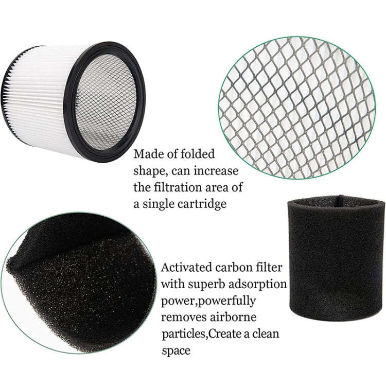For Shop-Vac 90350 90304 90333 Vacuum Cleaner Accessories 1 Filter+1 Foam Filter