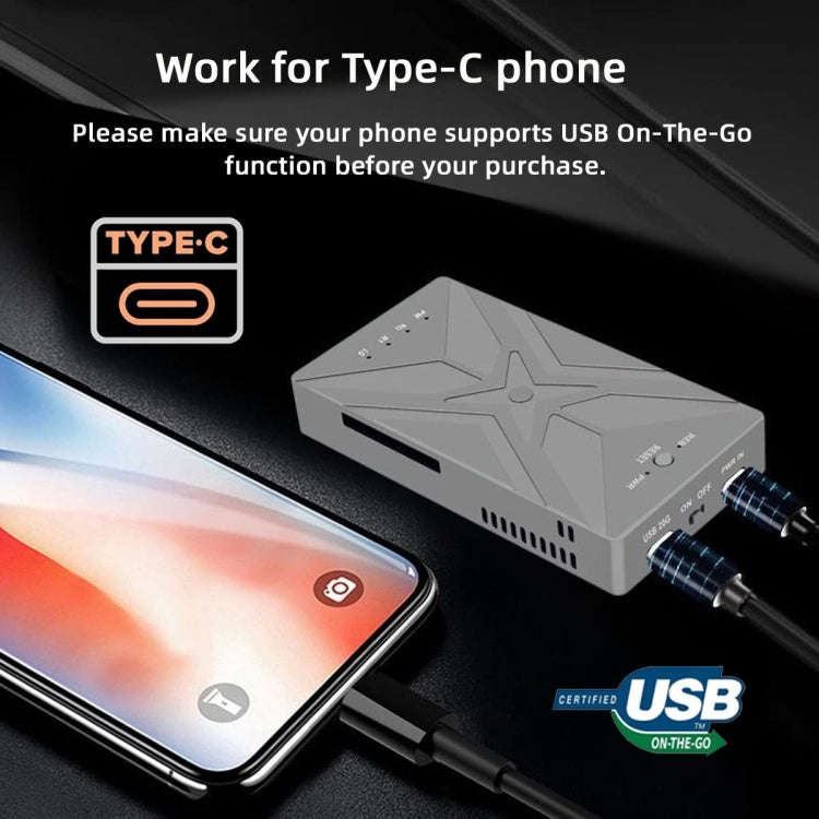 Dual M.2 NVME SSD RAID Array Mobile Hard Drive Enclosure Type-C USB3.2 GEN2x2 20G 586R(Dark Gray)