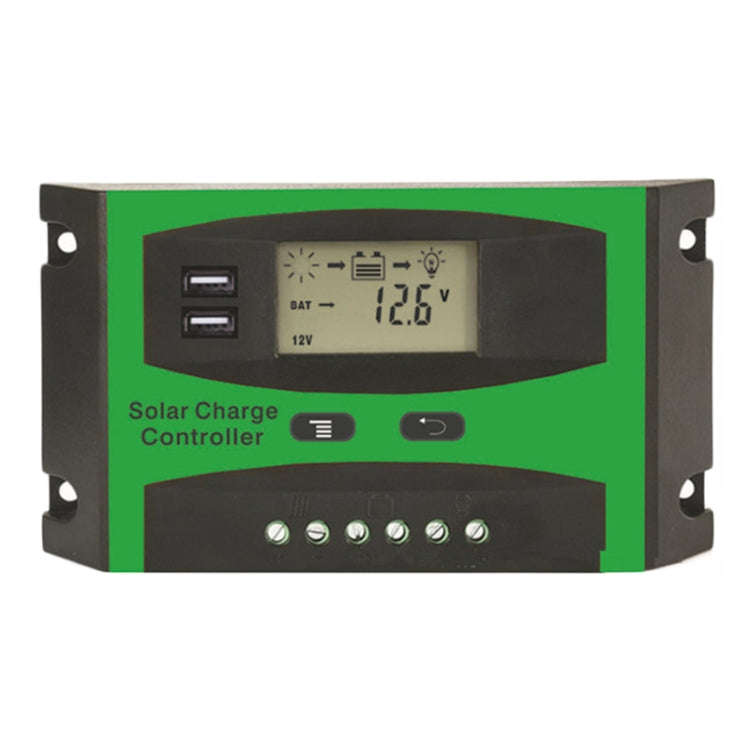 30A 12V/24V Solar Charge And Discharge Controller Dual USB Port LCD Solar Cells Panel Charge Regu...