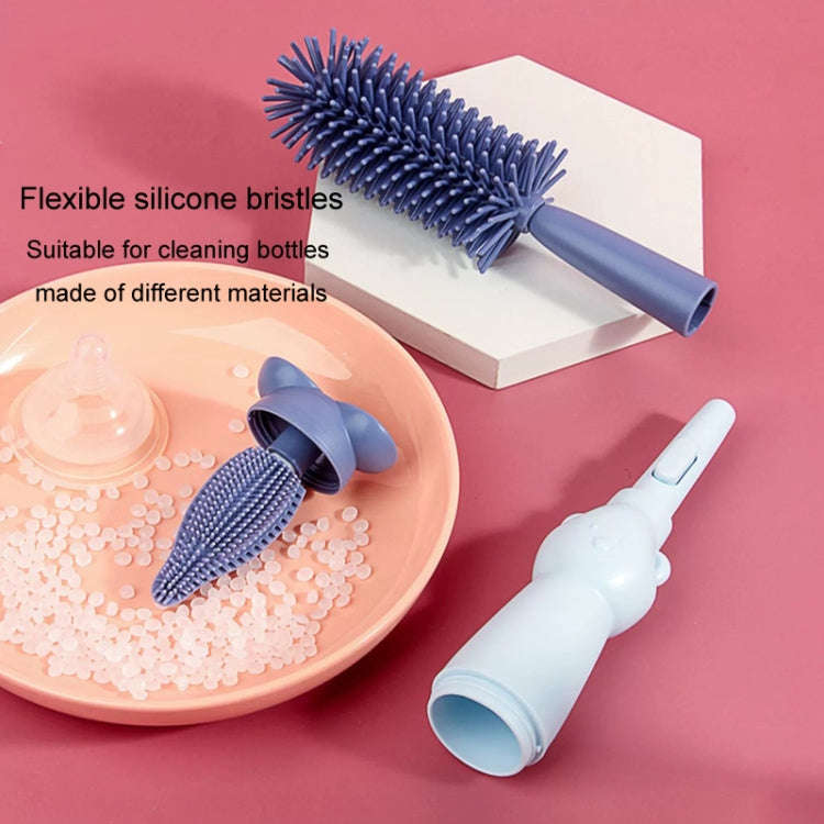 Portable 3 In 1 Food Grade Silicone Bottle Brush Set Multipurpose Baby Bottle Straw Cleaner Brush...
