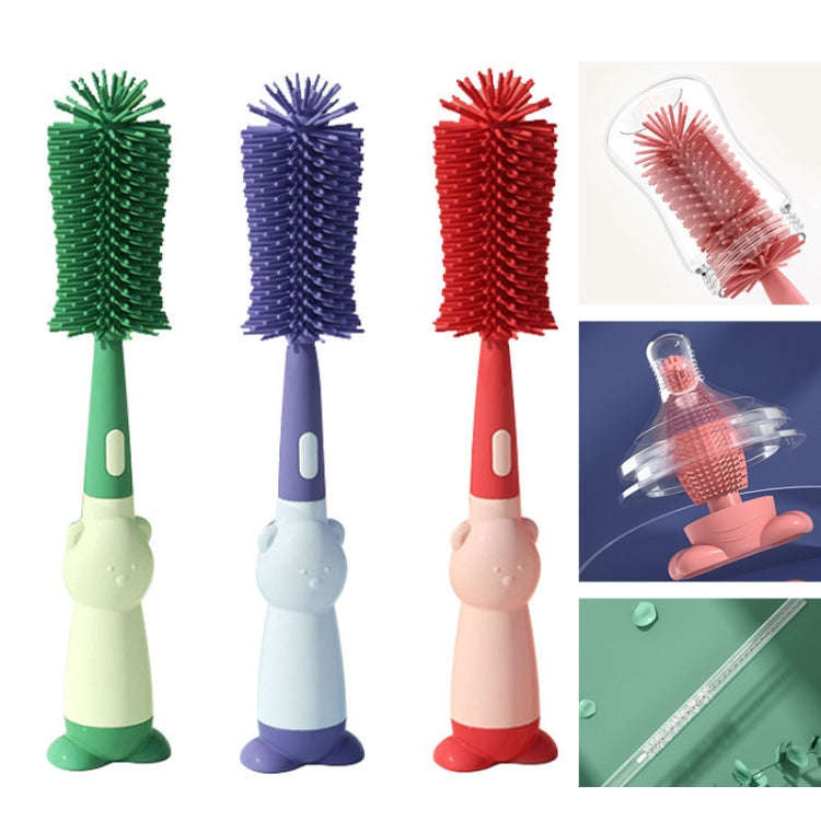 Portable 3 In 1 Food Grade Silicone Bottle Brush Set Multipurpose Baby Bottle Straw Cleaner Brush...