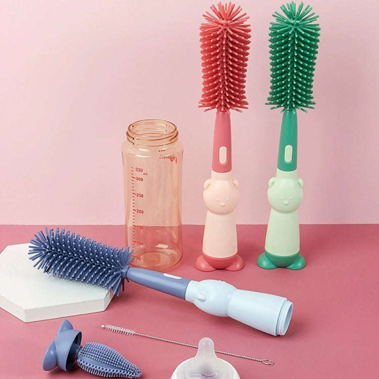Portable 3 In 1 Food Grade Silicone Bottle Brush Set Multipurpose Baby Bottle Straw Cleaner Brush...