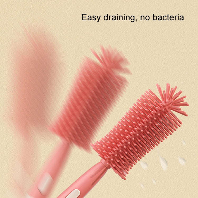Portable 3 In 1 Food Grade Silicone Bottle Brush Set Multipurpose Baby Bottle Straw Cleaner Brush...