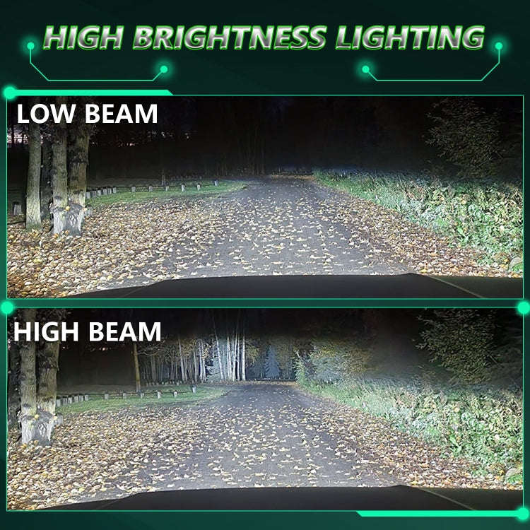 Pair 150W Four Copper Tube 24 LED Spotlight Car Headlight, Bulb: H4