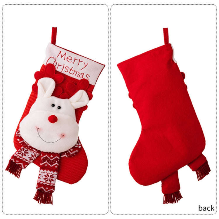 Christmas Decoration Cartoon Three-dimensional Knitted Socks Children Gift Bag(Old Man)