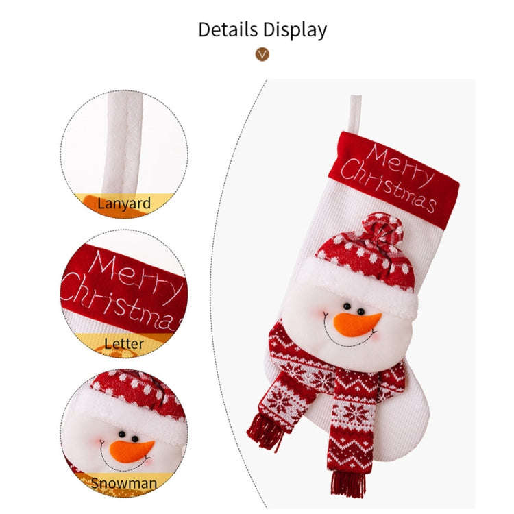 Christmas Decoration Cartoon Three-dimensional Knitted Socks Children Gift Bag(Old Man)