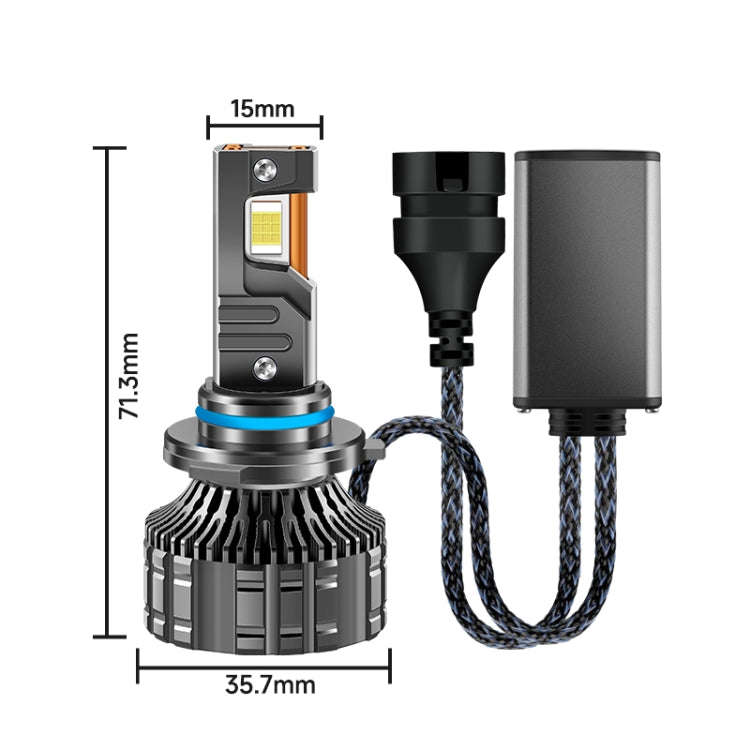 95W LED Three Copper Tube Aluminum Alloy Thick Headlight, Bulb: 9006