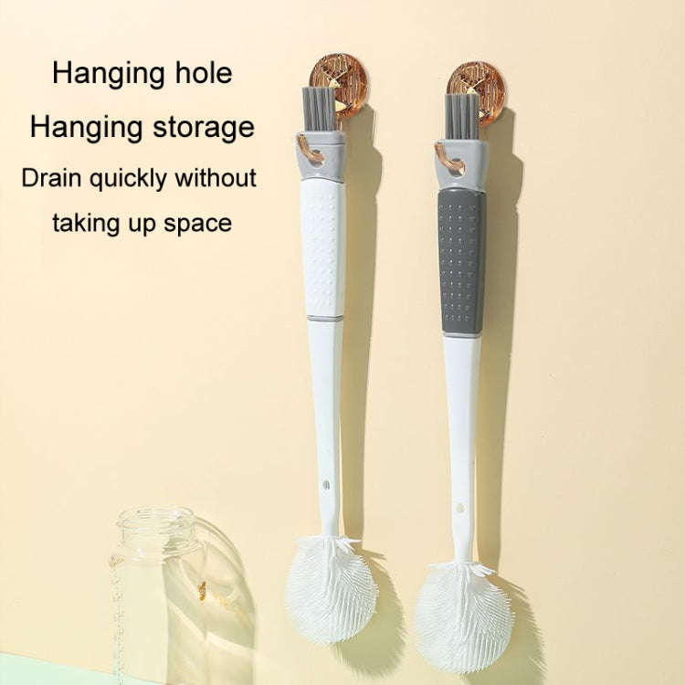 Multifunction Bottle Brush Long Handle Household Cup Washing Kettle Kitchen Cleaning Brush(Dark G...