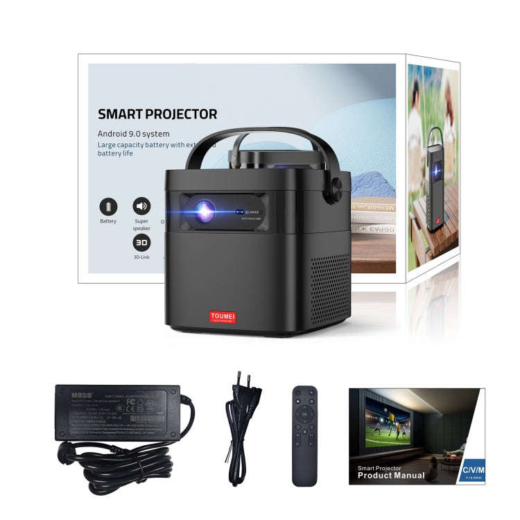 TOUMEI M2 Built-In Large Capacity Battery Outdoor Projector Handheld Portable Projection EU Plug
