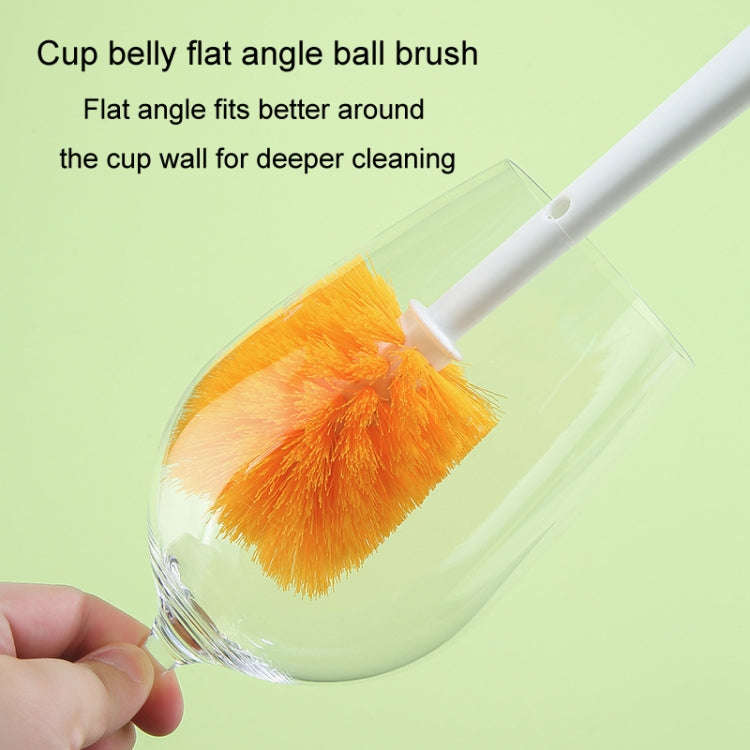 5 In 1 Multifunctional Cup Brush Long Carrot Washing Bottle Cup Lid Groove Cleaning Brush(Green)