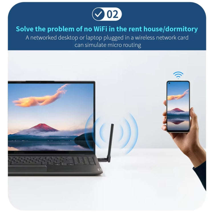 COMFAST CF-940F  300Mbps WiFi6 USB Adapter 2.4GHz WiFi Antena Wireless Network Card