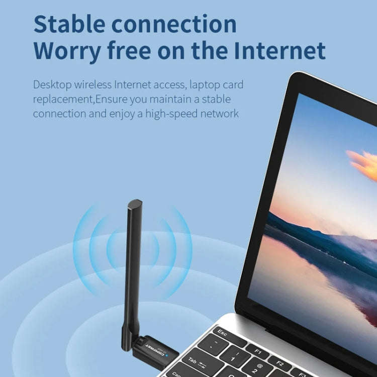 COMFAST CF-940F  300Mbps WiFi6 USB Adapter 2.4GHz WiFi Antena Wireless Network Card