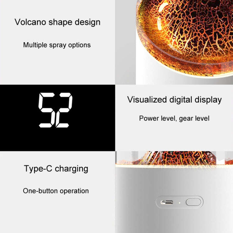 HX127 Mini Volcano Lava Aromatherapy Diffuser Small Household Atmosphere Humidifier, Color: Black