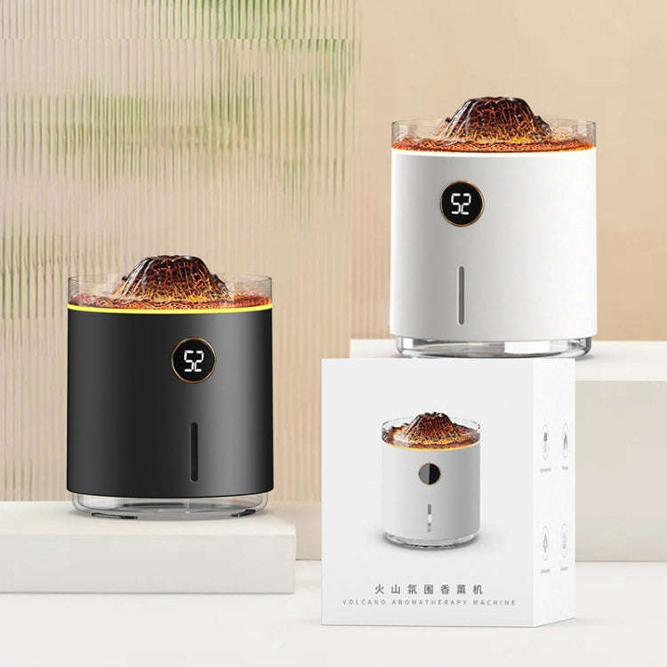 HX127 Mini Volcano Lava Aromatherapy Diffuser Small Household Atmosphere Humidifier, Color: Black