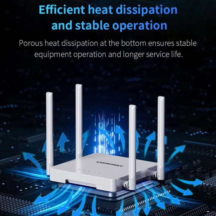 COMFAST CF-WR630AX 3000Mbps Dual-Band WiFi6 MESH Router 4x5dBi Antenna UK Plug