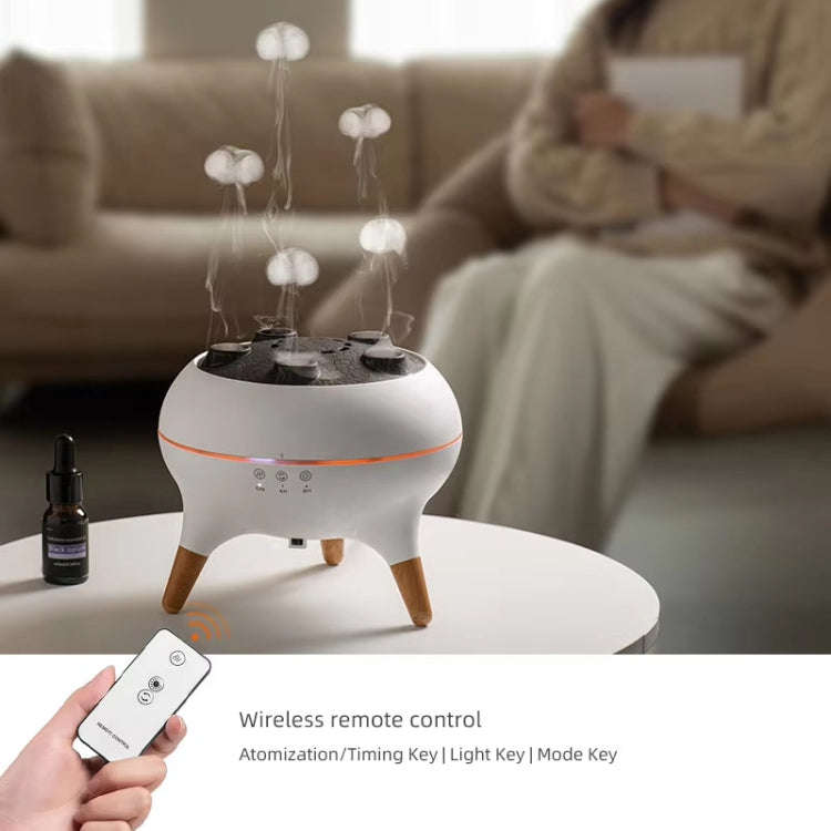 Dynamic Multi-Spray Aromatherapy Diffuser With Colorful Lights Remote Control Humidifier UK Plug(...