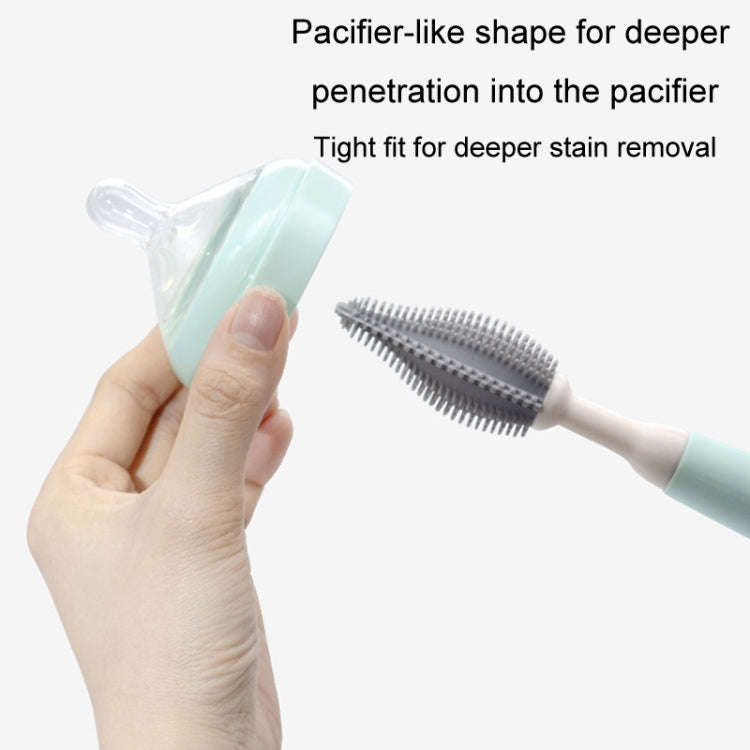 Silicone Rotating Multifunction Cleaning Cup Brush Set Bottle Nipple Straw Cleaner Brush(Straight...