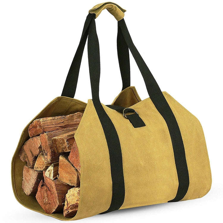 Outdoor Large Capacity Firewood Storage Bag Portable And Durable Logging Kit, Style: 12A Canvas(E...