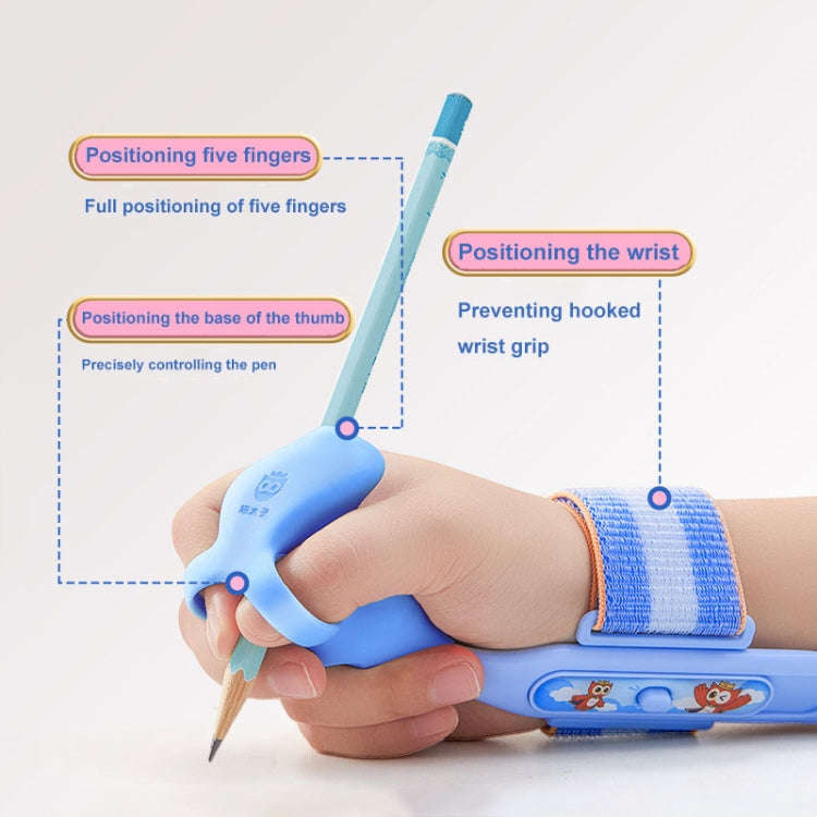 Maotaizi M8125 Cartoon Student Anti-wrist Hook Pen Holding Corrector Set Writing Posture Fixer(Pink)