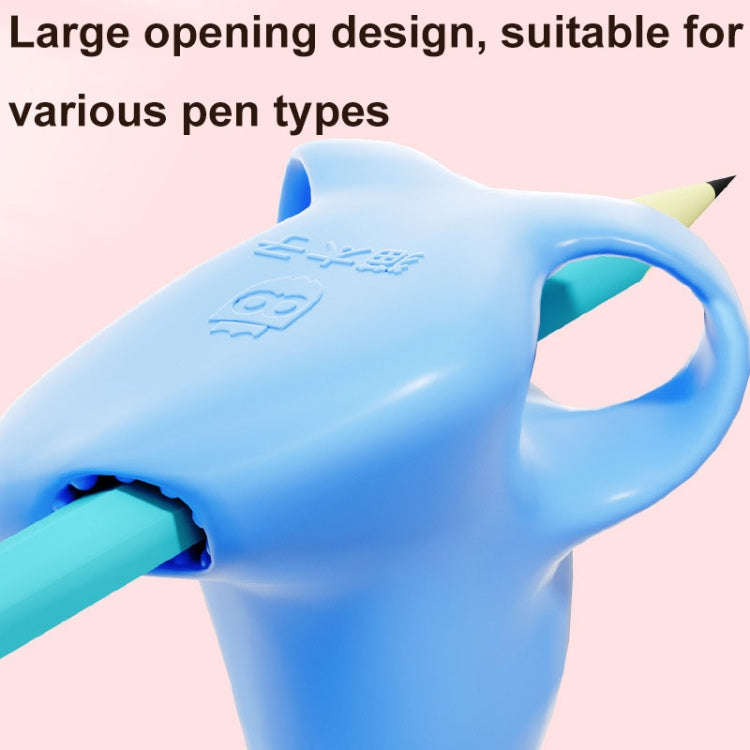 Maotaizi M8125 Cartoon Student Anti-wrist Hook Pen Holding Corrector Set Writing Posture Fixer(Pink)