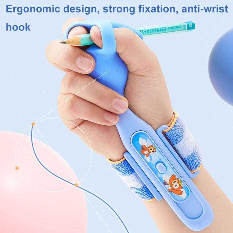 Maotaizi M8125 Cartoon Student Anti-wrist Hook Pen Holding Corrector Set Writing Posture Fixer(Pink)