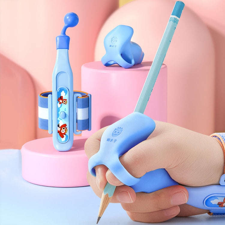 Maotaizi M8125 Cartoon Student Anti-wrist Hook Pen Holding Corrector Set Writing Posture Fixer(Pink)