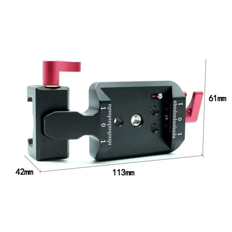 For DJI Ronin RS 3 Pro / RS 3 / RS 2 Vertical Shooting Plate Mount Stabilizer Accessories(Red)