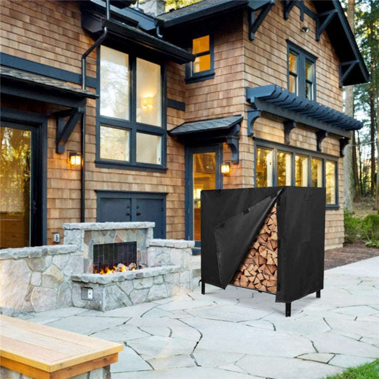 244 x 61 x 107cm Rustic Thickened Oxford Cloth Firewood Cover Outdoor Patio Fireplace Firewood Fr...