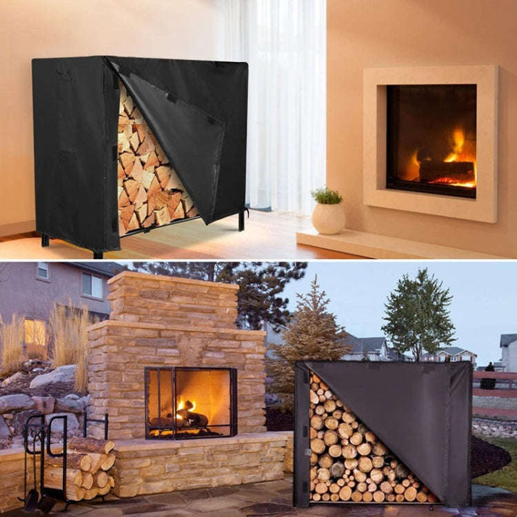 244 x 61 x 107cm Rustic Thickened Oxford Cloth Firewood Cover Outdoor Patio Fireplace Firewood Fr...