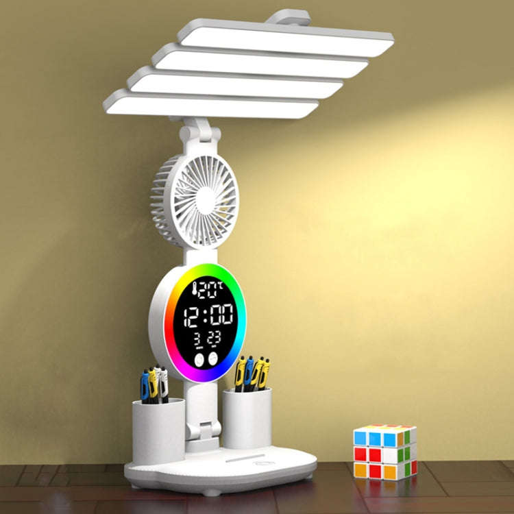 4 Heads Horizontal LED Eye-Care Table Lamp Children Study Desktop Reading Light With Pen Holder, ...