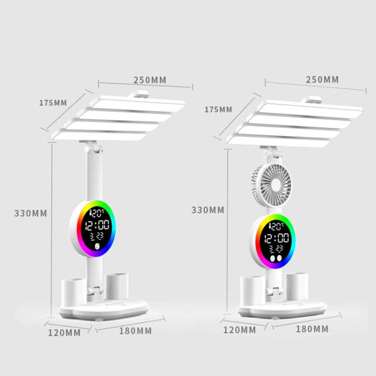 4 Heads Horizontal LED Eye-Care Table Lamp Children Study Desktop Reading Light With Pen Holder, ...
